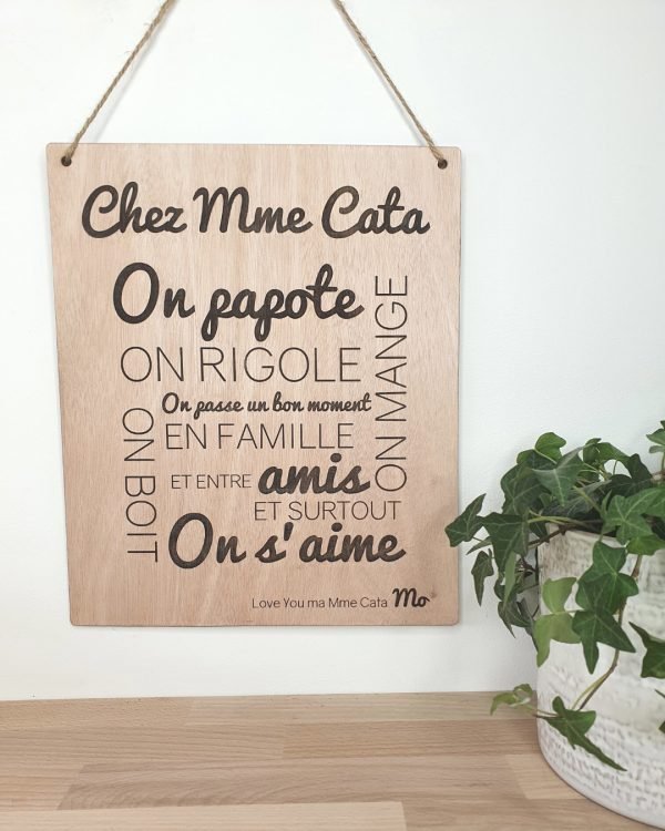 Pancarte personnalisable adulte cadeau