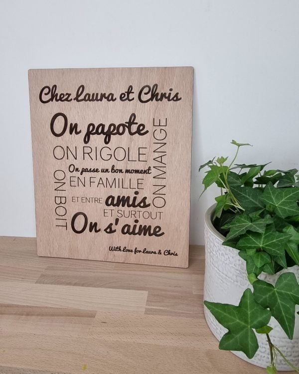 Pancarte personnalisable adulte cadeau